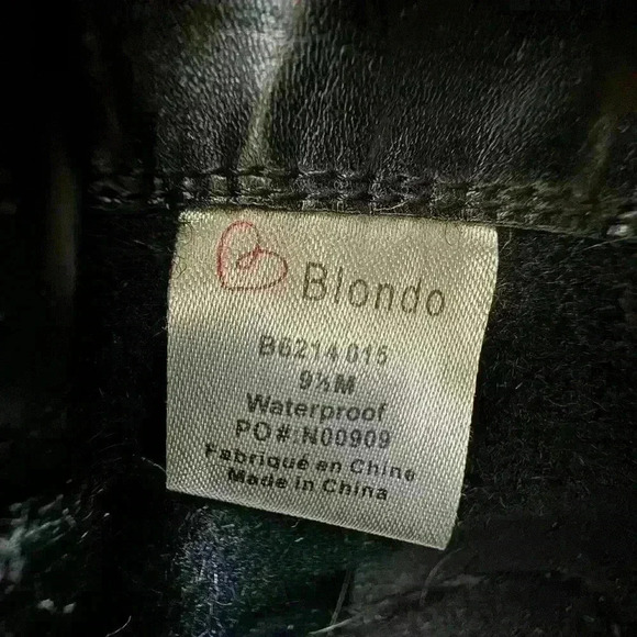 Blondo Raina Waterproof Ankle Boots Blue Flannel trim 9.5​ - Picture 12 of 16